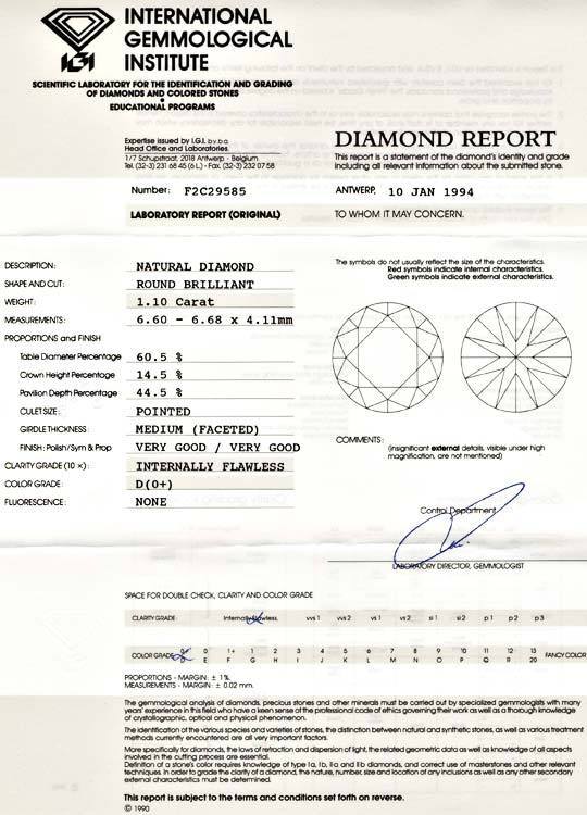 Foto 9 - Best Diamant IGI 1,10ct River D Lupenrein VG/VG Diamond, D5489