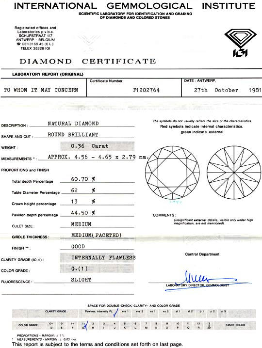 Foto 9 - Diamant IGI 0.36 Carat Lupenrein Top Wesselton G, D5667