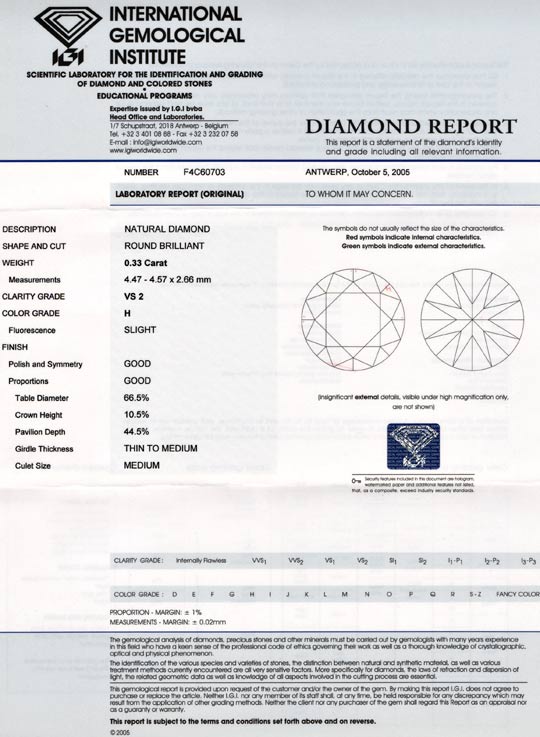 Foto 9 - Diamant, IGI!! 0,33ct Brillant Wesselton Weiss H, D5678