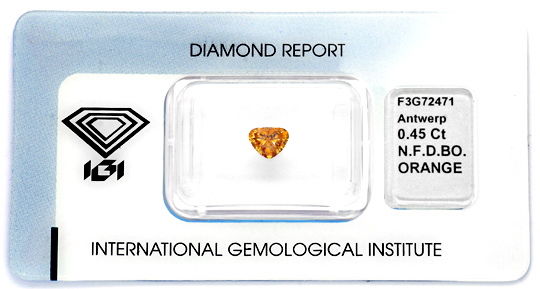 Foto 1 - Herzdiamant 0,45 Natural Fancy Deep Brown Orange, D5852