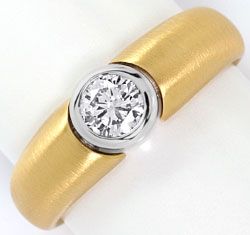 Foto 1 - Massiver Diamant Bandring Lupenreiner Brillant 18K Gold, R4603
