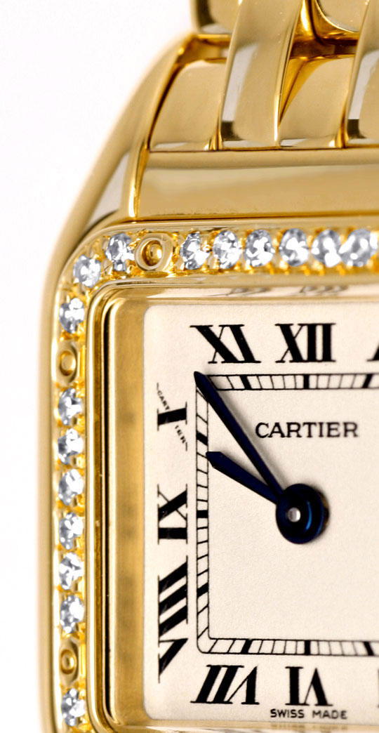 Foto 3 - Cartier Damen Uhr Panthere Diamant-Lünette Gelbgold 18K, U1267